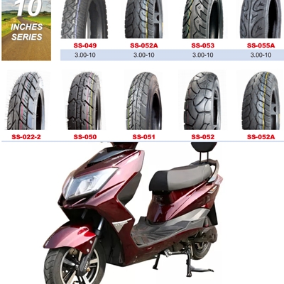 Pneumatici senza tubi da 10 pollici per motociclette 3.50-10 6PR/8PR Carico QTY/40'HQ 13000PCS per lavori pesanti